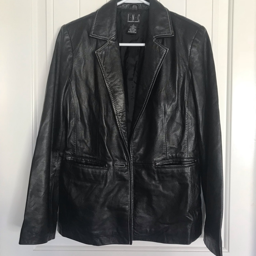Leather Black Blazer